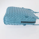 BOTTEGA VENETA INTRECCIATO Shoulder Bag Leather Light Blue Auth 168149-3