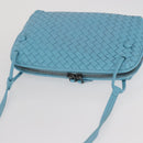 BOTTEGA VENETA INTRECCIATO Shoulder Bag Leather Light Blue Auth 168149-6