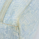 FENDI Zucca Canvas Hand Bag Light Blue Gold Auth 168153V-9