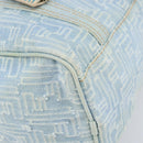 FENDI Zucca Canvas Hand Bag Light Blue Gold Auth 168153V-14