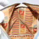 FENDI Zucca Canvas Hand Bag Light Blue Gold Auth 168153V-22