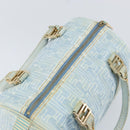 FENDI Zucca Canvas Hand Bag Light Blue Gold Auth 168153V-6