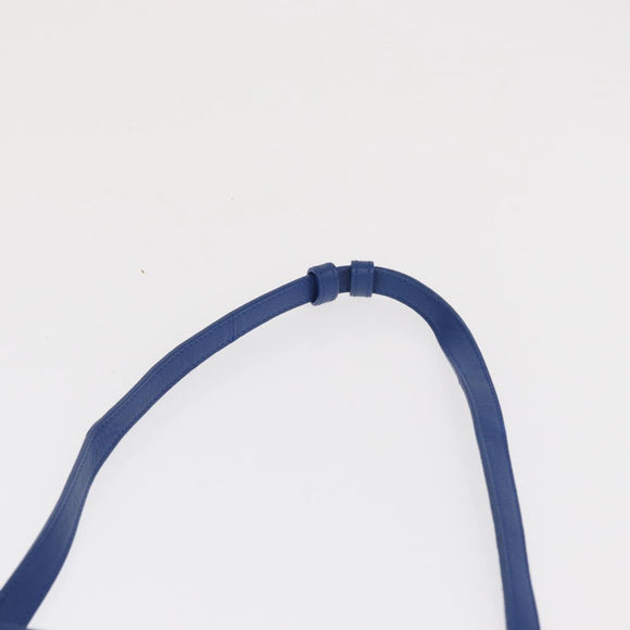 SAINT LAURENT Baby Kabas Hand Bag Leather 2way Blue Gold 311210 Auth 168154