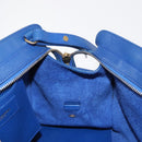 SAINT LAURENT Baby Kabas Hand Bag Leather 2way Blue Gold 311210 Auth 168154-21