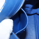 SAINT LAURENT Baby Kabas Hand Bag Leather 2way Blue Gold 311210 Auth 168154-23
