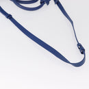 SAINT LAURENT Baby Kabas Hand Bag Leather 2way Blue Gold 311210 Auth 168154-9
