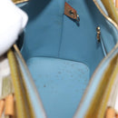 LOUIS VUITTON Monogram Vernis Houston Hand Bag Baby Blue M91005 LV Auth 168158-20