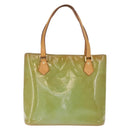 LOUIS VUITTON Monogram Vernis Houston Hand Bag Baby Blue M91005 LV Auth 168158-13
