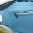 LOUIS VUITTON Monogram Vernis Houston Hand Bag Baby Blue M91005 LV Auth 168158-21