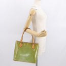 LOUIS VUITTON Monogram Vernis Houston Hand Bag Baby Blue M91005 LV Auth 168158-24
