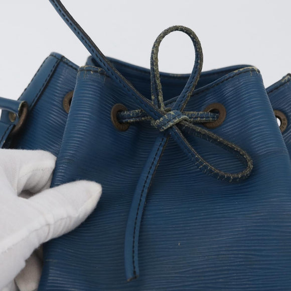 LOUIS VUITTON Epi Petit Noe Shoulder Bag Blue M44105 LV Auth 168162