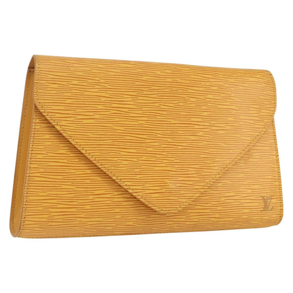 LOUIS VUITTON Epi Art Deco Clutch Bag Yellow M52639 LV Auth 168163
