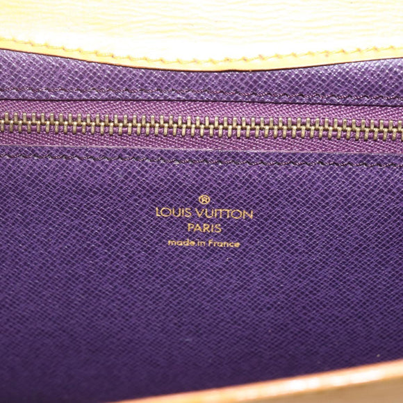LOUIS VUITTON Epi Art Deco Clutch Bag Yellow M52639 LV Auth 168163