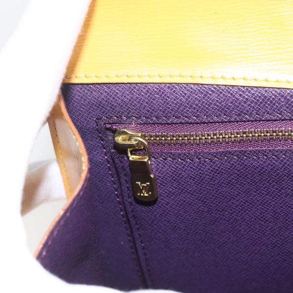 LOUIS VUITTON Epi Art Deco Clutch Bag Yellow M52639 LV Auth 168163
