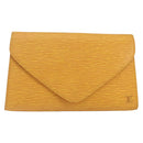LOUIS VUITTON Epi Art Deco Clutch Bag Yellow M52639 LV Auth 168163-13