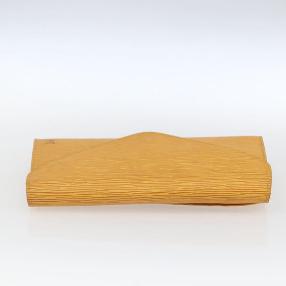 LOUIS VUITTON Epi Art Deco Clutch Bag Yellow M52639 LV Auth 168163