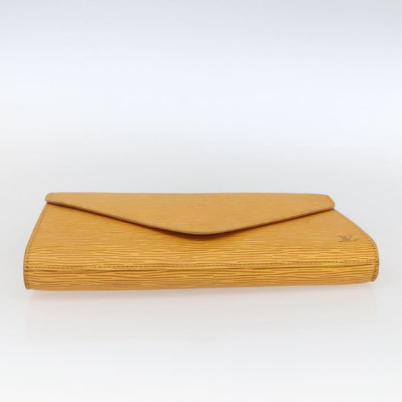 LOUIS VUITTON Epi Art Deco Clutch Bag Yellow M52639 LV Auth 168163