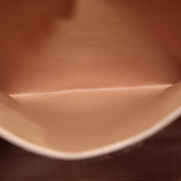 CELINE Macadam Canvas Tote Bag PVC Leather Brown Gold Auth 168166