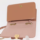 Salvatore Ferragamo Vala Chain Shoulder Bag Patent leather Pink Gold Auth 168168-10