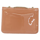 Salvatore Ferragamo Vala Chain Shoulder Bag Patent leather Pink Gold Auth 168168-2