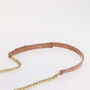 Salvatore Ferragamo Vala Chain Shoulder Bag Patent leather Pink Gold Auth 168168-8