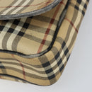 Burberrys Nova Check Hand Bag PVC 2way Beige Gold Auth 168170-12