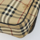 Burberrys Nova Check Hand Bag PVC 2way Beige Gold Auth 168170-14