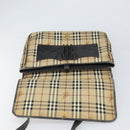 Burberrys Nova Check Hand Bag PVC 2way Beige Gold Auth 168170-17