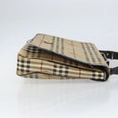 Burberrys Nova Check Hand Bag PVC 2way Beige Gold Auth 168170-4