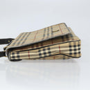 Burberrys Nova Check Hand Bag PVC 2way Beige Gold Auth 168170-5