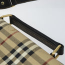 Burberrys Nova Check Hand Bag PVC 2way Beige Gold Auth 168170-8