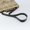 Burberrys Nova Check Hand Bag PVC 2way Beige Gold Auth 168170-9