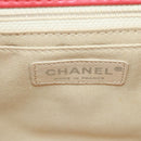 CHANEL Matelasse 25 Chain Shoulder Bag Lamb Skin Red Silver CC Auth 168175V-22