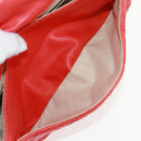 CHANEL Matelasse 25 Chain Shoulder Bag Lamb Skin Red Silver CC Auth 168175V-27