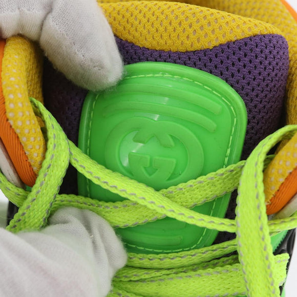 GUCCI Basket High Top Sneakers Leather 35 Multicolor 351 90431 8055 Auth 168178M