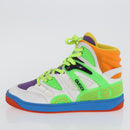 GUCCI Basket High Top Sneakers Leather 35 Multicolor 351 90431 8055 Auth 168178M-24