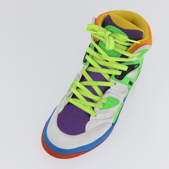GUCCI Basket High Top Sneakers Leather 35 Multicolor 351 90431 8055 Auth 168178M
