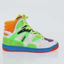 GUCCI Basket High Top Sneakers Leather 35 Multicolor 351 90431 8055 Auth 168178M-4