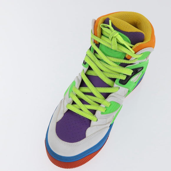 GUCCI Basket High Top Sneakers Leather 35 Multicolor 351 90431 8055 Auth 168178M
