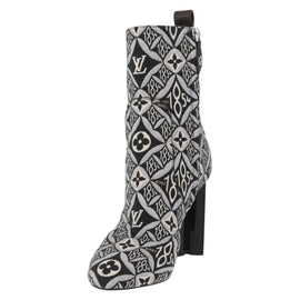 LOUIS VUITTON Preowned 1854 Print Silhouette Ankle Boots 37 1/2 LV Auth 168179M - 0