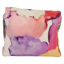 CHANEL Chain Matelasse Shoulder Bag Canvas Multicolor Silver CC Auth 168180SAM-2