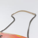 CHANEL Chain Matelasse Shoulder Bag Canvas Multicolor Silver CC Auth 168180SAM-14