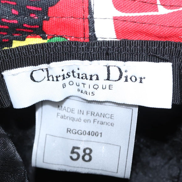 Christian Dior Hat Canvas Multicolor Auth 168182SAM