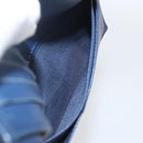 CHANEL COCO Mark Wallet Leather Navy CC Auth 168183-10