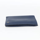 CHANEL COCO Mark Wallet Leather Navy CC Auth 168183-3