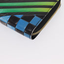 LOUIS VUITTON Damier LV Lace Zippy Wallet Long Wallet Blue LV Auth 168184-7