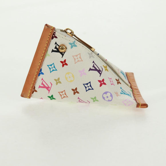 LOUIS VUITTON Monogram Multicolor Berlango Münzbeutel Weiß M58028 Auth 168197V