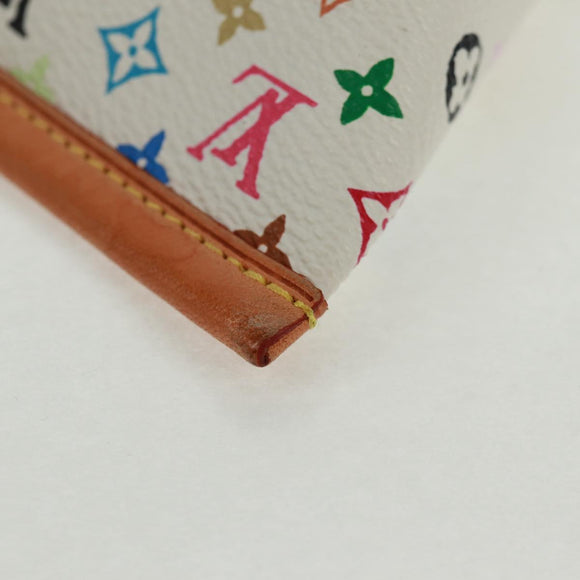 LOUIS VUITTON Monogram Multicolor Berlango Coin Purse White M58028 Auth 168197V