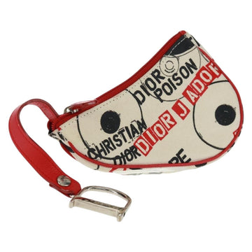 Christian Dior Hardcore Saddle pouch Pouch Canvas White Silver Auth 168201V