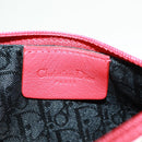 Christian Dior Hardcore Saddle etui Tasje Canvas Wit Zilver Auth 168201V-17